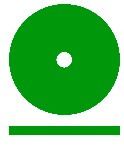 Caoutchouc DEDECO - Meulette - vert brut 5001 - La boîte de 100