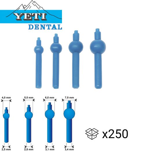 Tiges de coulée cire bleue x250 YETI DENTAL