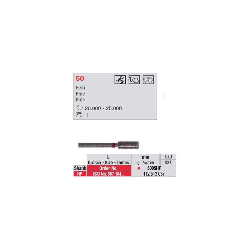 Fraise diamantée dans la masse PM 5005HP EDENTA