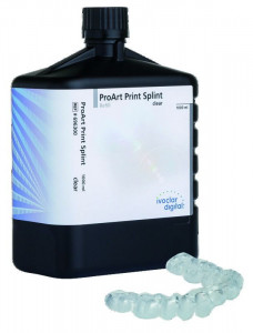 Résine d'impression 3D ProArt Print Splint Clear PrograPrint 1L IVOCLAR 