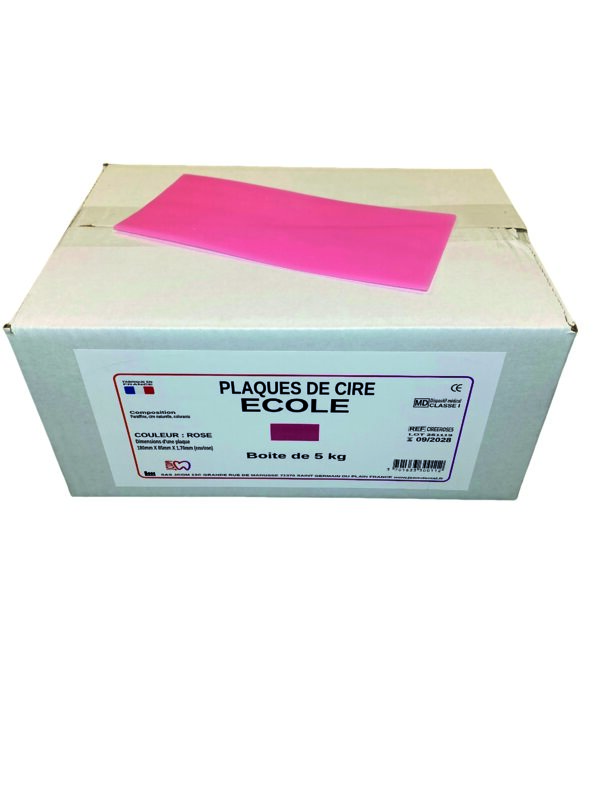 Cire Ecole - Rose foncé - Boîte de 5kg - JCOM 