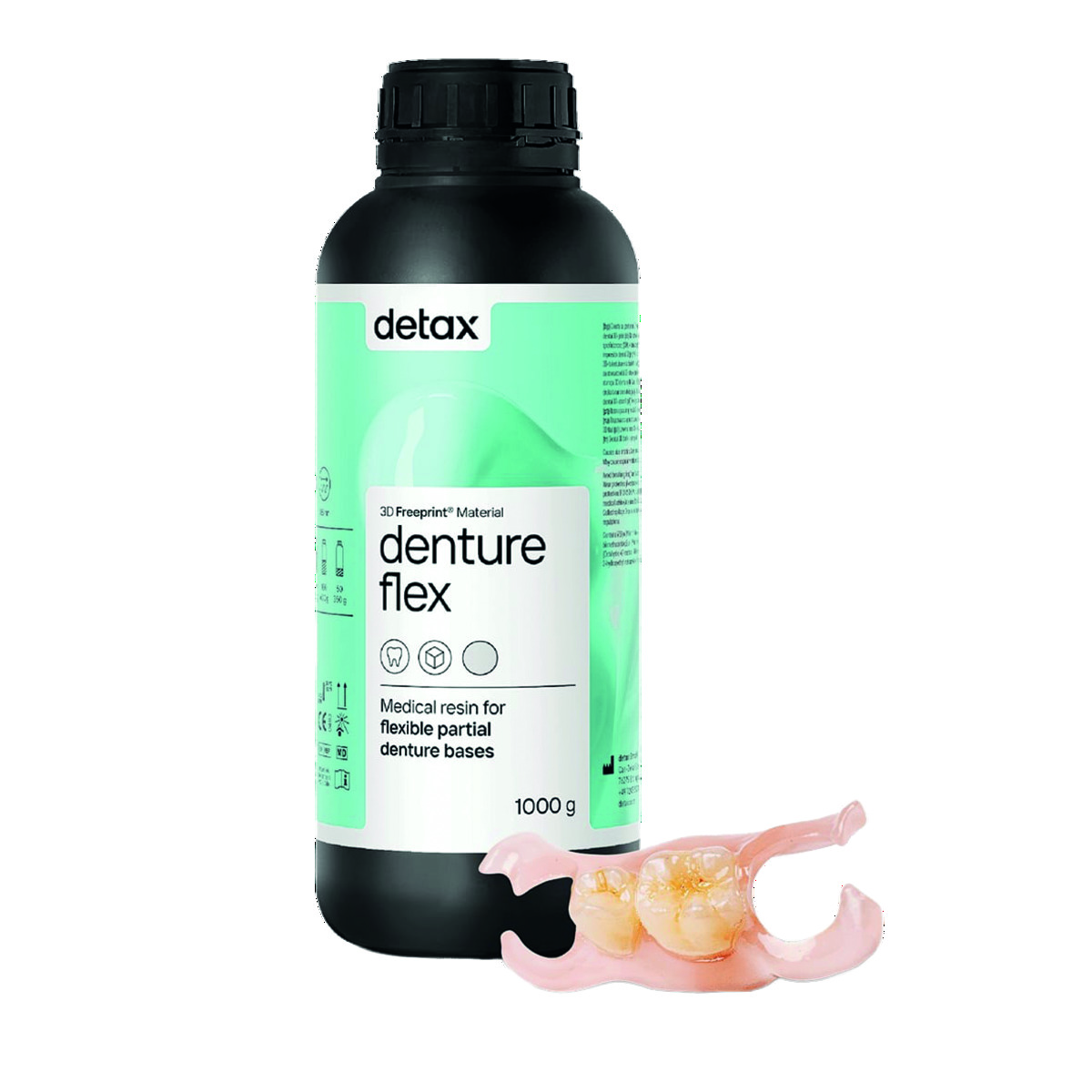 Résine Freeprint Denture Flex - Pink Transparent - 1Kg DETAX