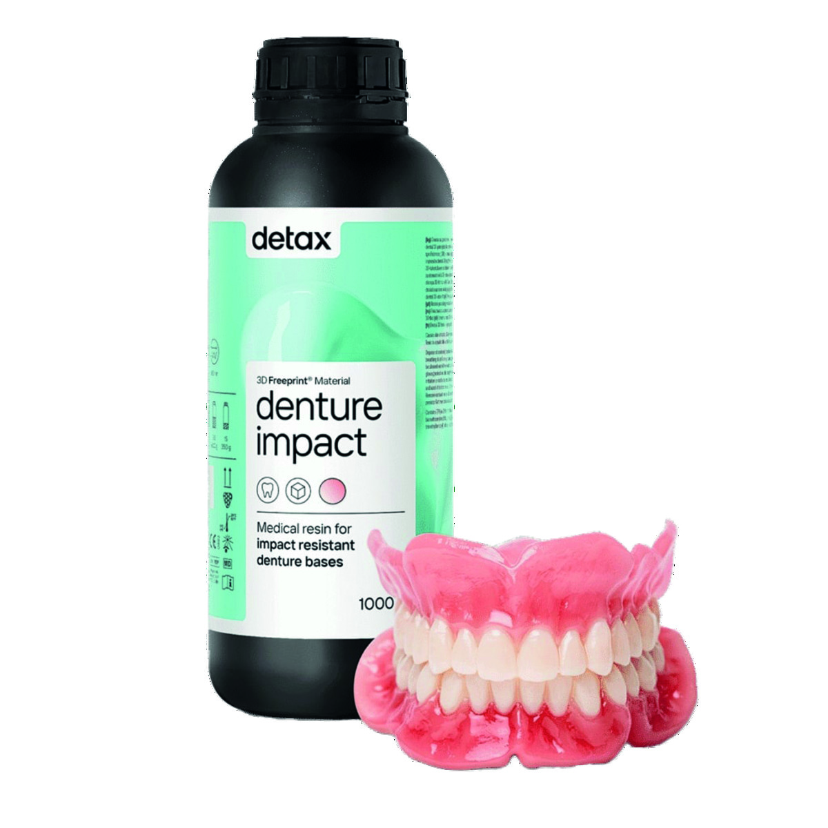 Résine Freeprint Denture Impact - Pink - 1Kg DETAX