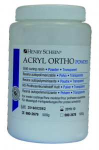 Acryl Ortho HENRY SCHEIN - Transparent - La poudre de 1 kg