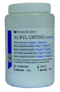 Acryl Ortho HENRY SCHEIN - Transparent - La poudre de 500 g